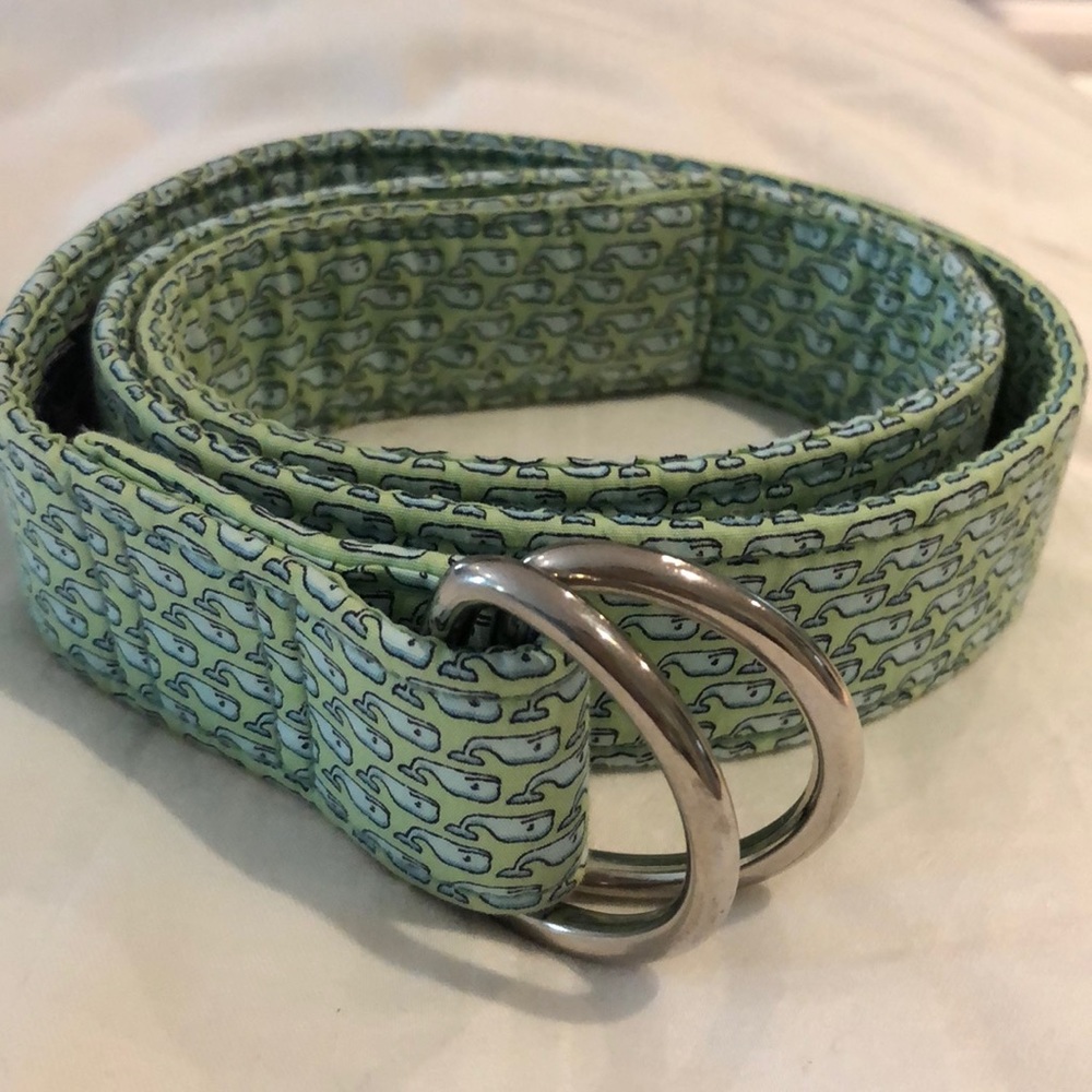 Vineyard Vines green signature whale belt
